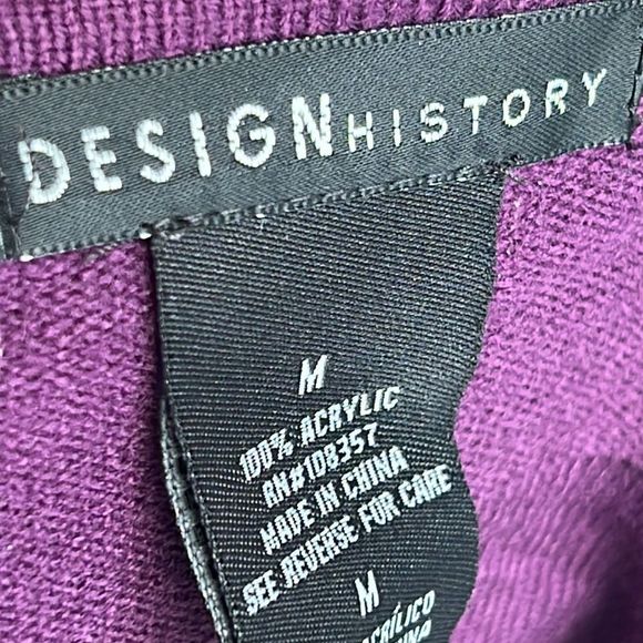 Design History ladies purple lite weight pullover sweater size Medium - Picture 5 of 5